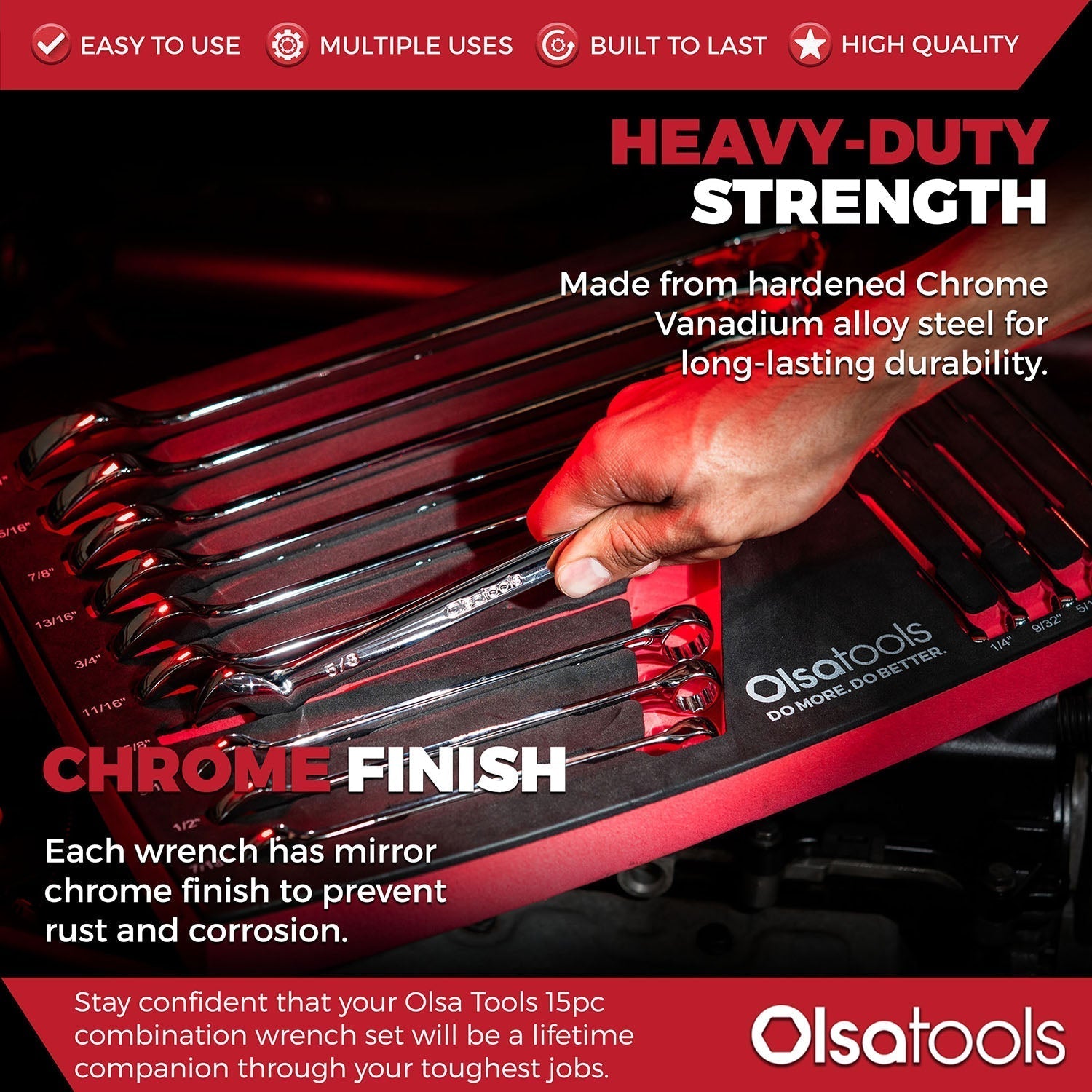 15 Pc Combination Wrench Set | 15-Degree Angle Offset