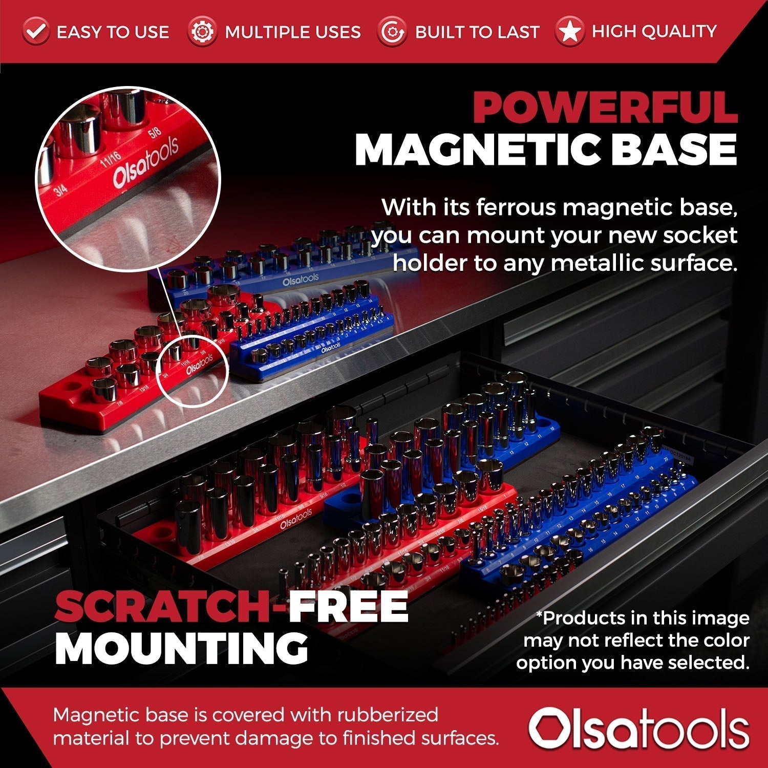 2-Row Magnetic Socket Holders