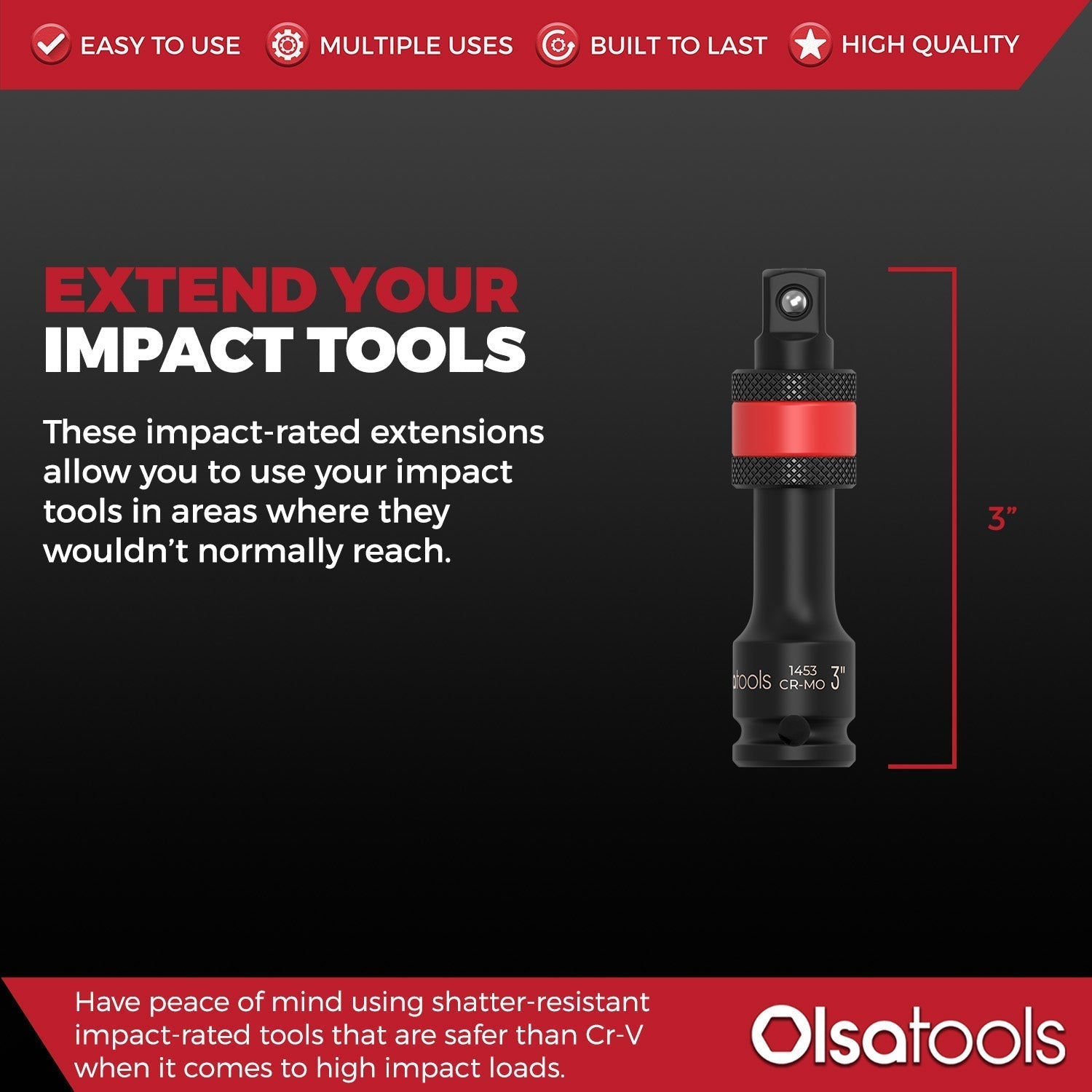 Locking Impact Socket Extension