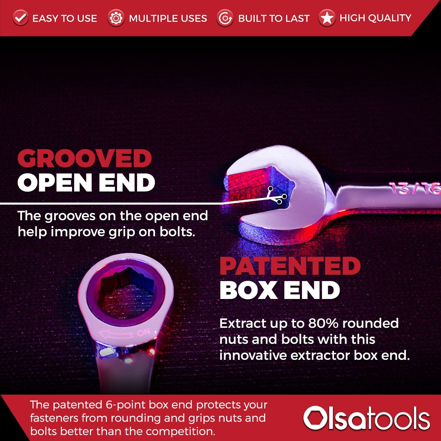 Ratcheting Wrench Set with Magnetic Wrench Organizer