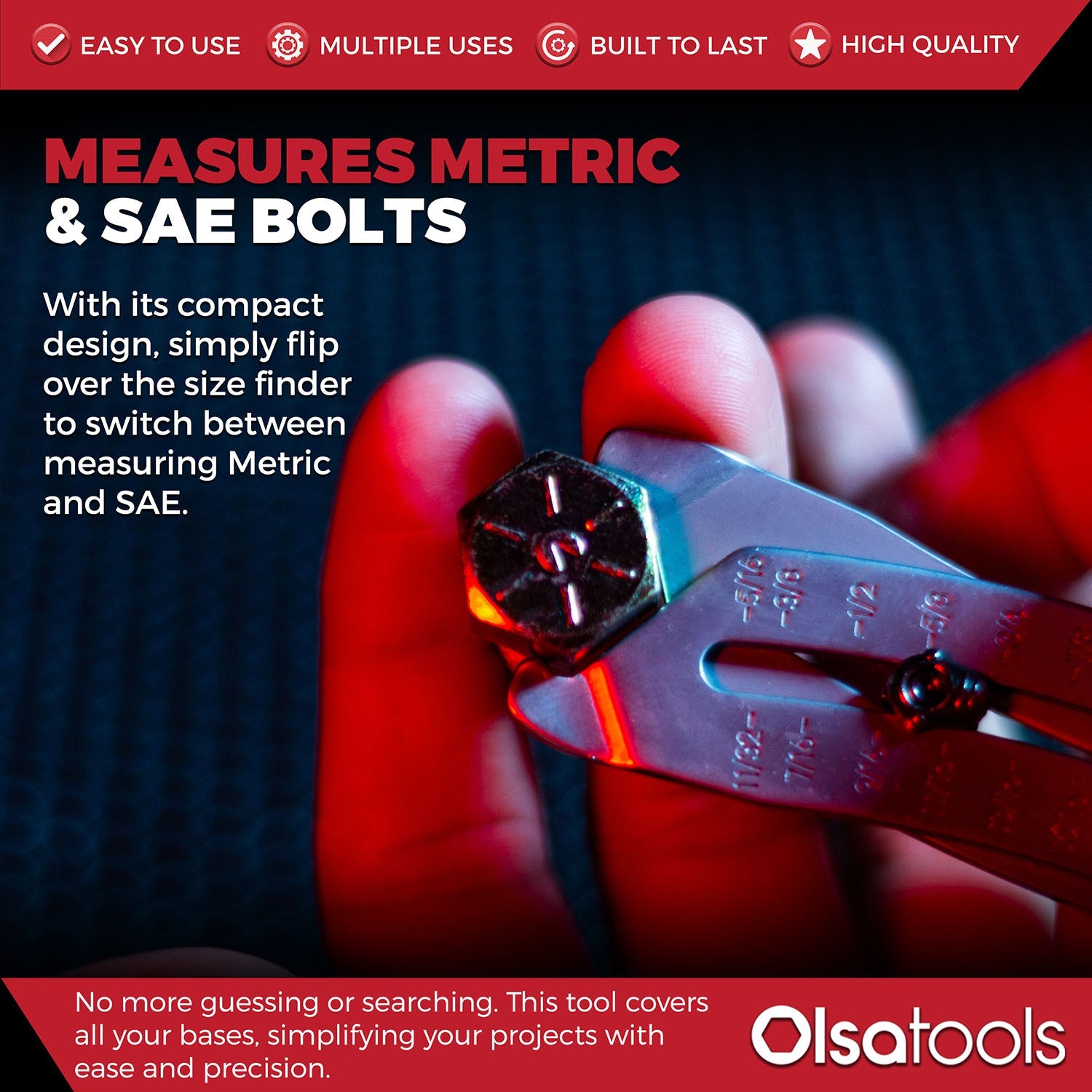 Bolt Size Finder Keychain