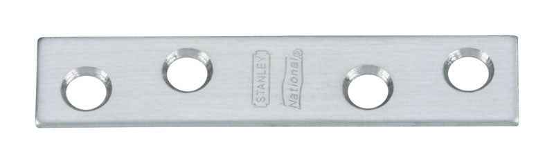 National Hardware 5/8 in. W X 3 in. L Satin Stainless Steel Mending Brace
