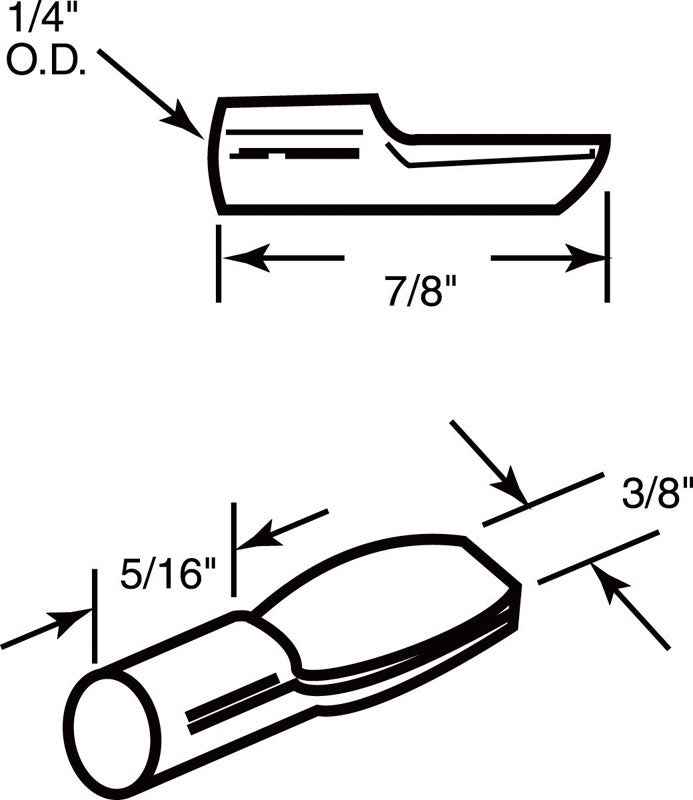Richelieu Silver Metal Shelf Support Peg 7/8 in. L 22 lb
