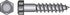 Hillman 3/8 in. X 8 in. L Hex Zinc-Plated Steel Lag Screw 50 pk