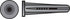 Hillman .164 in. D X 7/8 in. L Plastic Flat Head Conical Anchor 100 pk