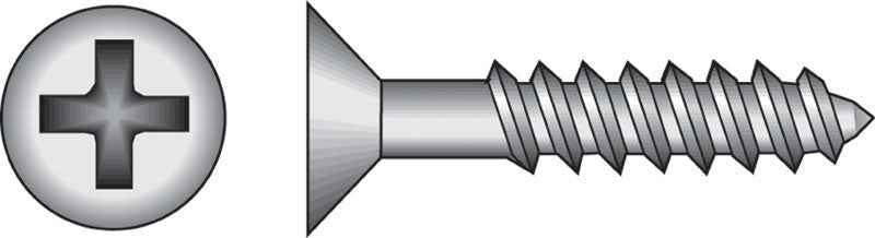 HILLMAN No. 8 X 3/4 in. L Phillips Black Phosphate Twin Thread Cabinet Screws 100 pk