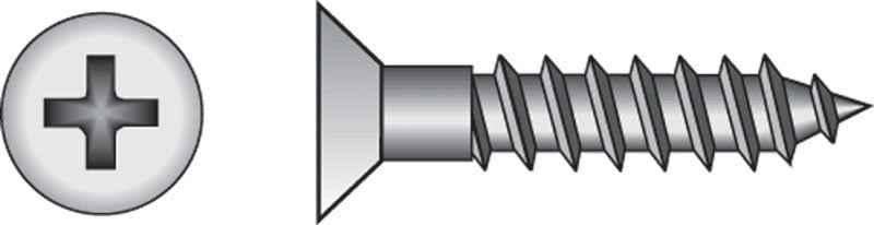 HILLMAN No. 14 X 3-1/2 in. L Phillips Zinc-Plated Coarse Wood Screws 100 pk