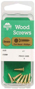 Hillman No. 6 x 1-1/4 in. L Phillips Wood Screws 4 pk (Pack of 10)