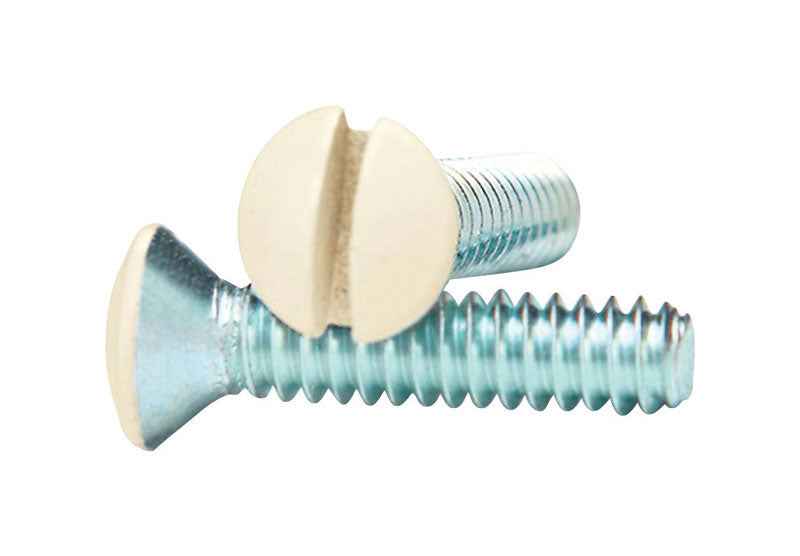 Amertac No. 6 X 3/4 in. L Slotted Oval Head Standard Wallplate Screws