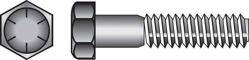 HILLMAN 1/4 in. D X 3 in. L Heat Treated Steel Hex Head Cap Screw 100 pk