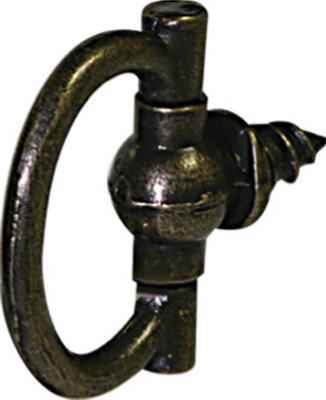 HILLMAN AnchorWire Antique Oval Ring Hanger Brass 2 pk 2 lb. (Pack of 10)