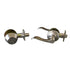 Design House Stratford Wave Satin Nickel Entry Lever and Deadbolt Set KW1 1-3/4 in.