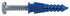 Hillman 0.164 in. Dia. x 1-1/4 in. L Plastic Ribbed Head Ribbed Anchor 25 pk (Pack of 5)