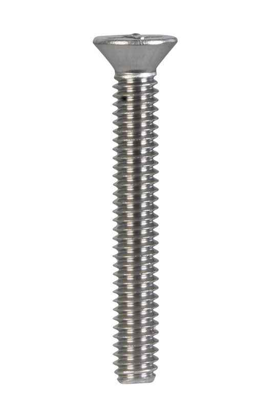 HILLMAN No. 8-32 Ga. X 1-1/4 in. L Phillips Flat Head Stainless Steel Machine Screws 100 pk