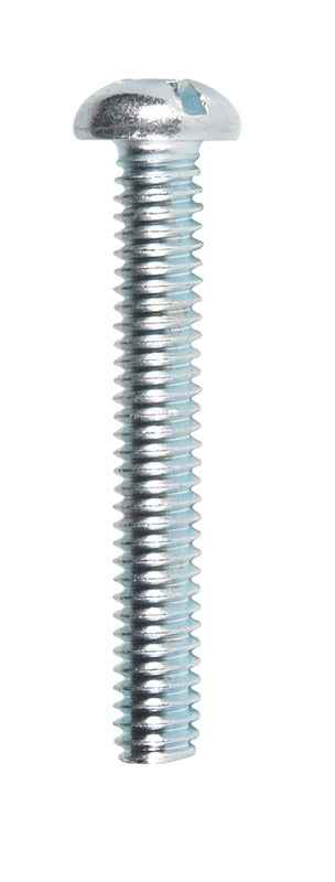 HILLMAN No. 1/4-20 Ga. X 1-3/4 in. L Combination Round Head Zinc-Plated Steel Machine Screws 100 pk