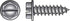 HILLMAN No. 10 Ga. X 1/2 in. L Slotted Hex Washer Head Sheet Metal Screws 100 pk