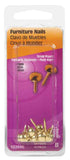 Hillman 7/16 in. L Furniture Brass-Plated Brass Nail Smooth Shank Round (Pack of 6)