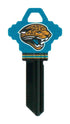 Hillman Jacksonville Jaguars Painted Key House/Office Universal Key Blank Single sided (Pack of 6)