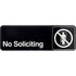 Hillman English Black No Soliciting Plaque 3 in. H X 9 in. W (Pack of 6)
