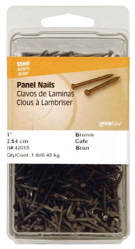 HILLMAN 1 in. Panel Steel Nail Flat Head