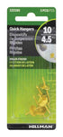 Hillman AnchorWire Brass-Plated Brass Quick Hanger 10 lb. One Piece 5 pk (Pack of 10)