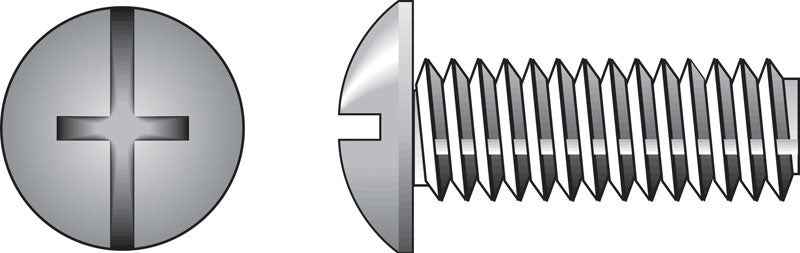 HILLMAN No. 8-32 Ga. X 1-1/4 in. L Combination Truss Head Zinc-Plated Steel Machine Screws 100 pk