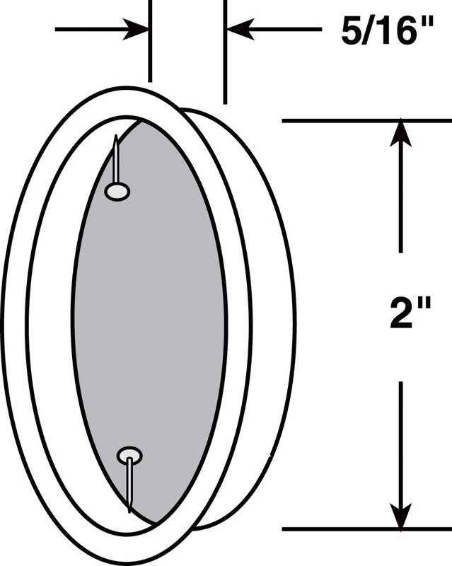 Prime-Line 2 in. L Satin Nickel Steel Mortise Pull (Pack of 6)