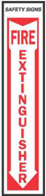 Hillman English White Fire Extinguisher Decal 18 in. H X 4 in. W (Pack of 10)