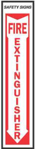 Hillman English White Fire Extinguisher Decal 18 in. H X 4 in. W (Pack of 10)