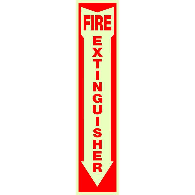 Hillman English White Fire Extinguisher Decal 18 in. H X 4 in. W (Pack of 10)