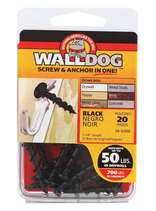 Hillman 3/16 in. Dia. x 1-1/4 in. L Stainless Steel Pan Head Walldog Screw & Anchor 20 pk (Pack of 10)