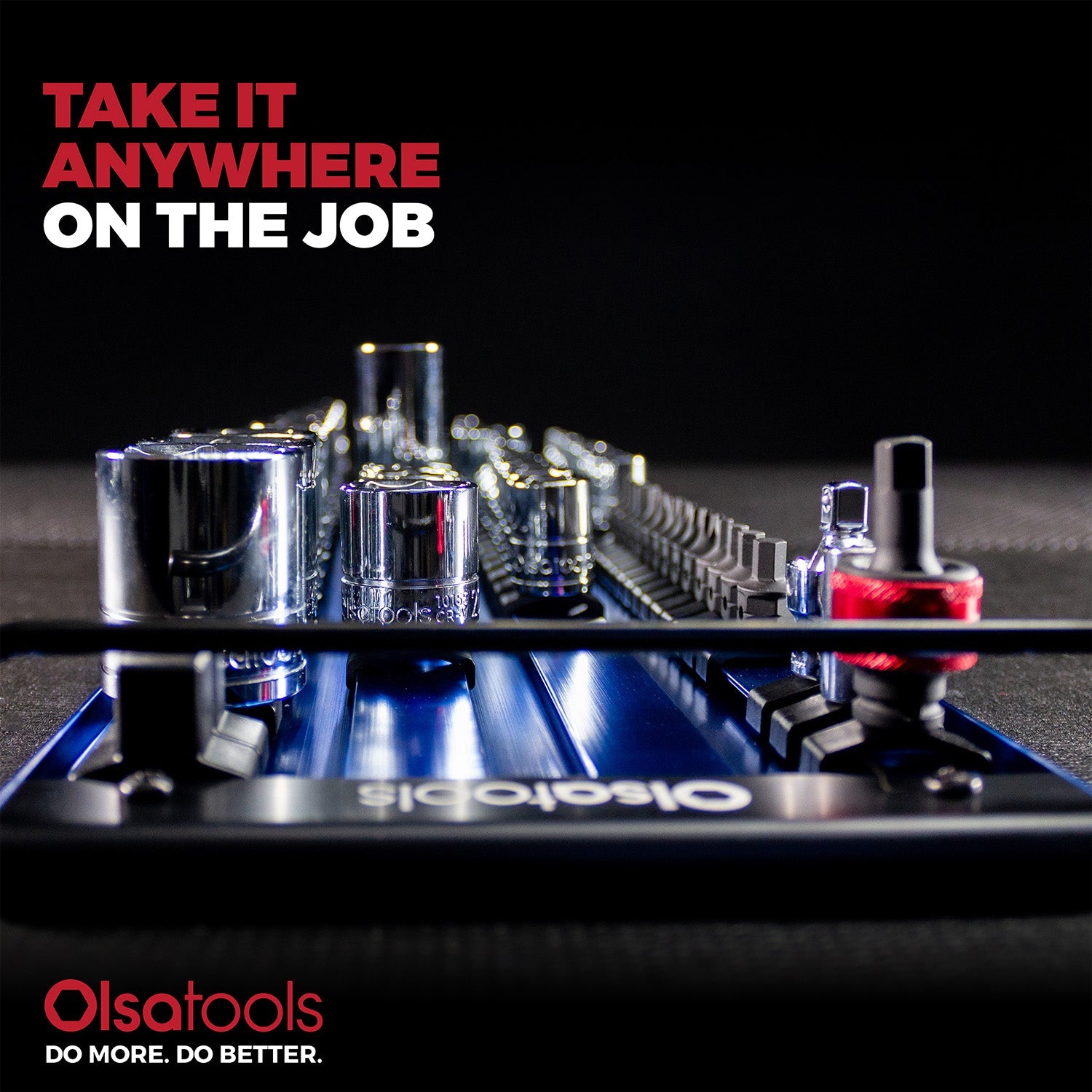 90-Slot Portable Aluminum Socket Tray