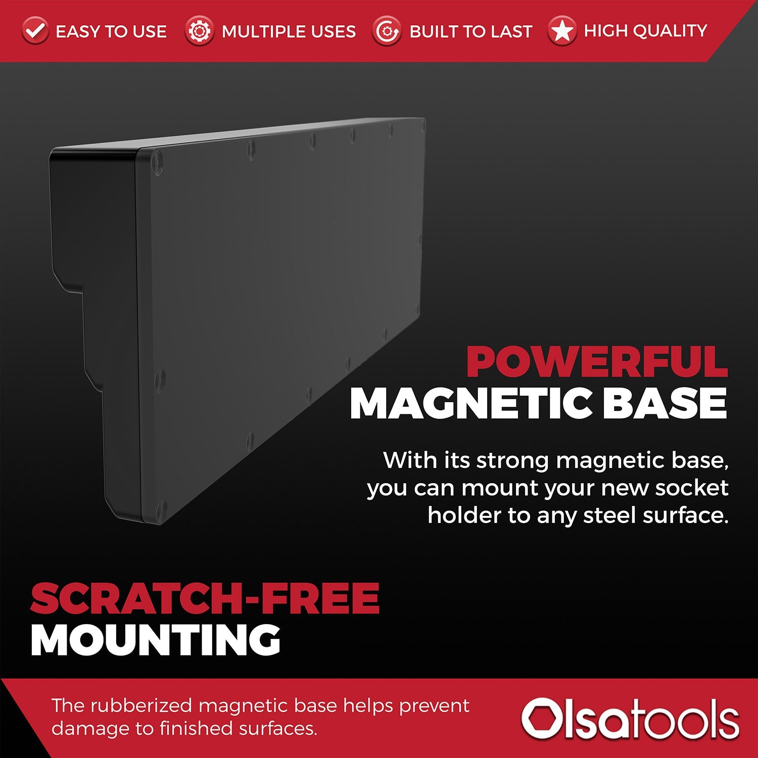 3-Row Magnetic Socket Holder