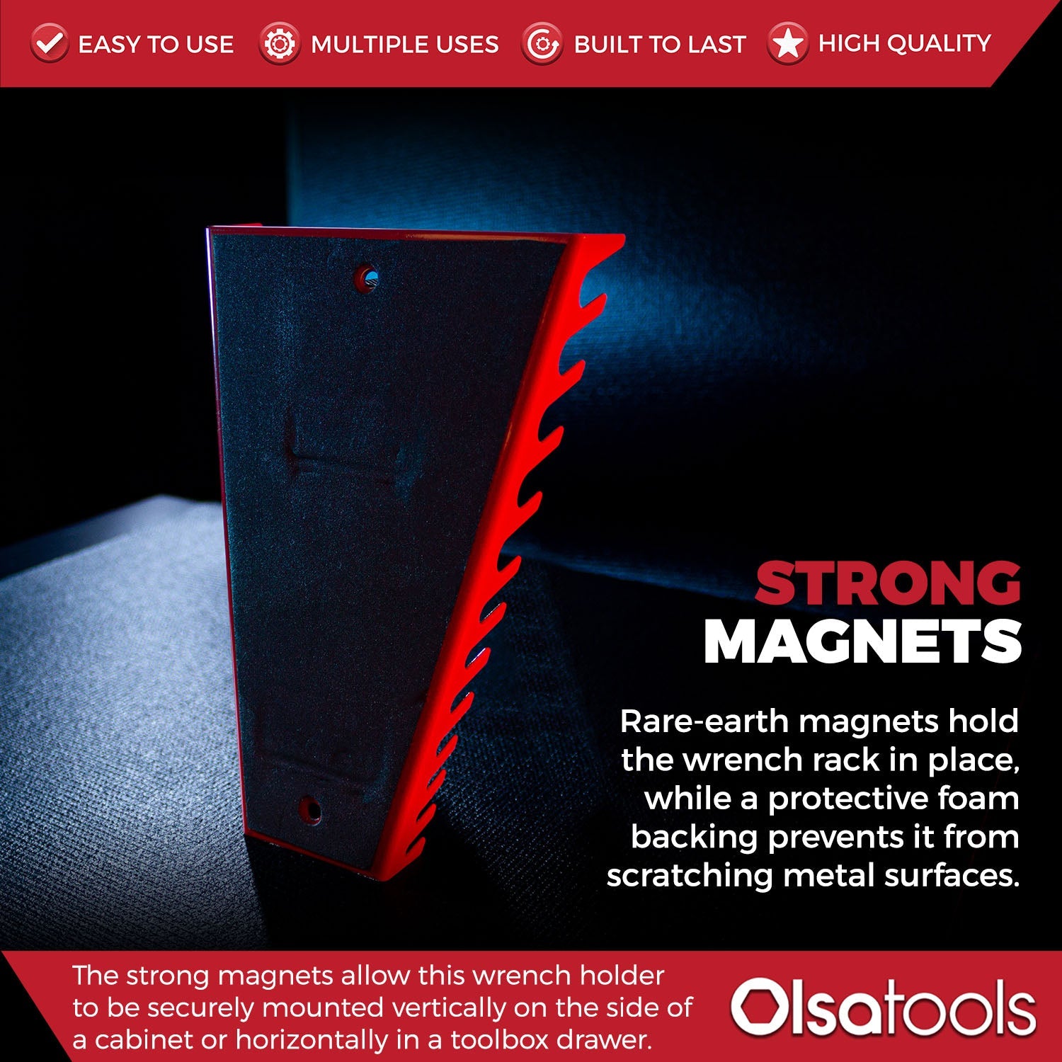 Ratcheting Wrench Set with Magnetic Wrench Organizer