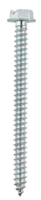 HILLMAN No. 8 Ga. X 2 in. L Slotted Hex Washer Head Sheet Metal Screws 100 pk