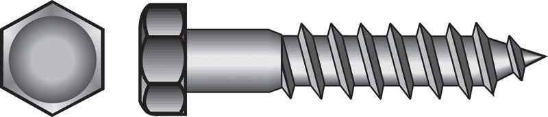 HILLMAN 5/16 in. X 4-1/2 in. L Hex Hot Dipped Galvanized Steel Lag Screw 50 pk