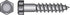 HILLMAN 5/16 in. X 4-1/2 in. L Hex Hot Dipped Galvanized Steel Lag Screw 50 pk