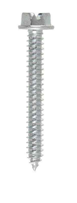 Hillman No. 14 X 2 in. L Slotted Hex Head Sheet Metal Screws 100 pk
