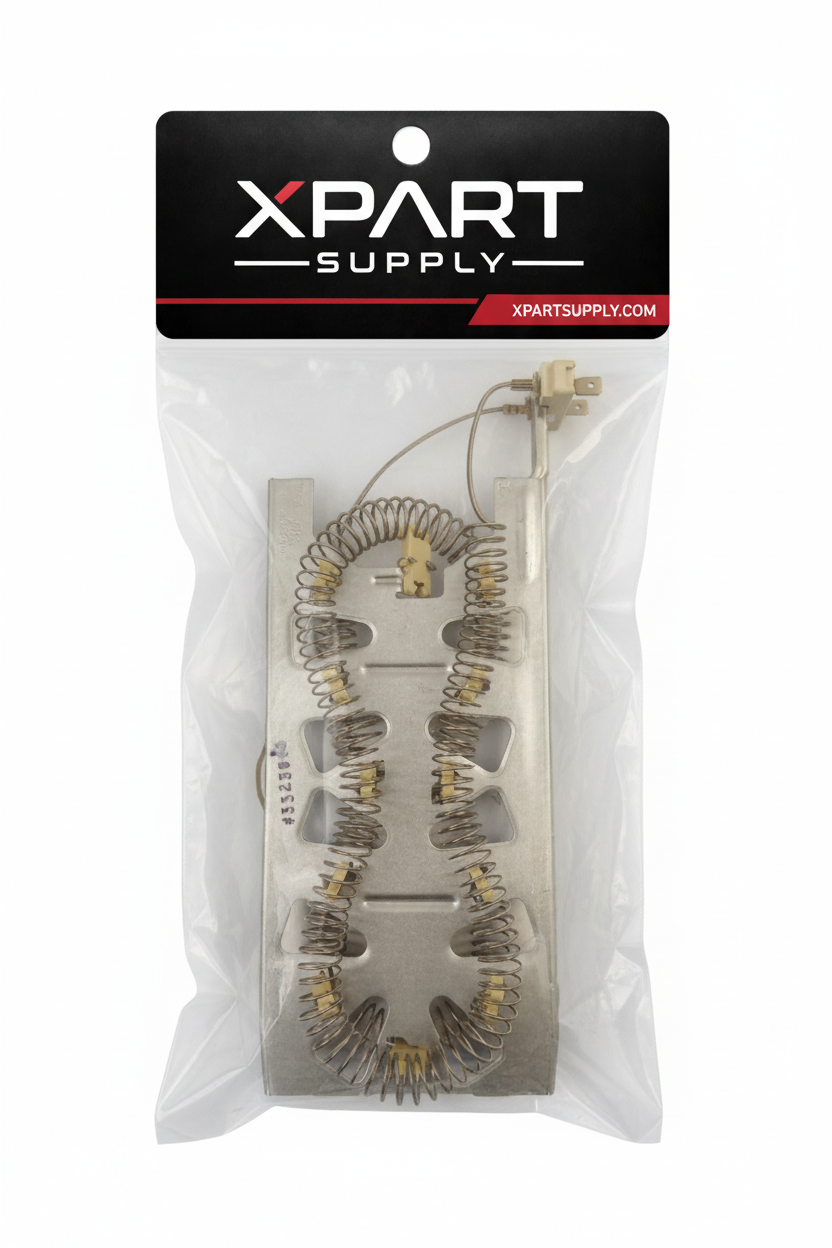 WP3387747 Whirlpool Dryer Heating Element – Retail Packaging Mockup | XPart Supply