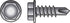 Hillman No. 8-18 X 1/2 in. L Hex Hex Washer Head Self- Drilling Screws 100 pk