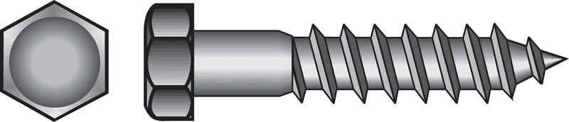 HILLMAN 5/16 in. X 6 in. L Hex Hot Dipped Galvanized Steel Lag Screw 50 pk
