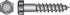 HILLMAN 5/16 in. X 6 in. L Hex Hot Dipped Galvanized Steel Lag Screw 50 pk