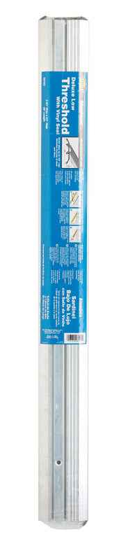 M-D BUILDING PRODUCTS 0.75 in. H X 3.75 in. W X 36 in. L Aluminum Deluxe Low Threshold Silver