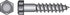 Hillman 1/4 in. X 2 in. L Hex Hot Dipped Galvanized Steel Lag Screw 100 pk