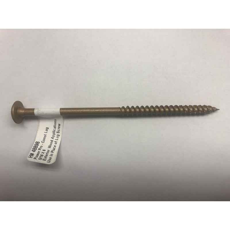 Hillman Power Pro 5/16 in. x 6 in. L Hex Steel Lag Screw 40 pk (Pack of 40)