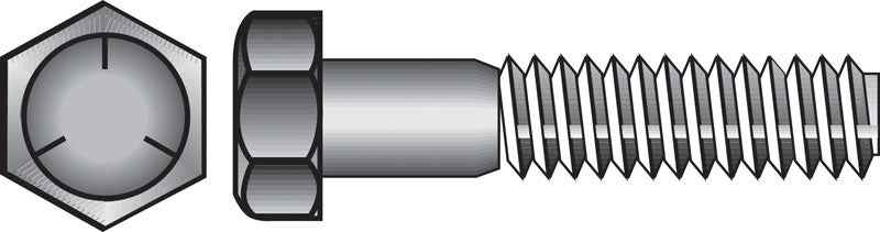 Hillman 1/2 in. D X 4 in. L Heat Treated Zinc Steel Hex Head Cap Screw 25 pk
