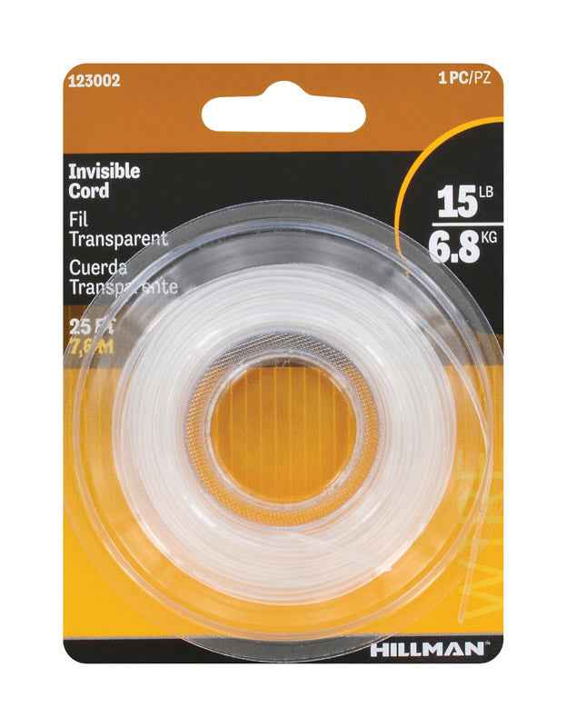 Hillman 25 ft. L Plastic 18 Ga. Invisible Cord (Pack of 10)