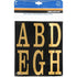 Hillman 3 in. Gold Plastic Self-Adhesive Letter Set A-Z 51 pc (Pack of 5)