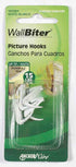 Hillman WallBiter Brass-Plated Silver Small Picture Hook 30 lb. 4 pk (Pack of 10)