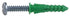 Hillman 1/4 in. Dia. x 1-1/2 in. L Plastic Pan Head Ribbed Anchor 4 pk (Pack of 6)